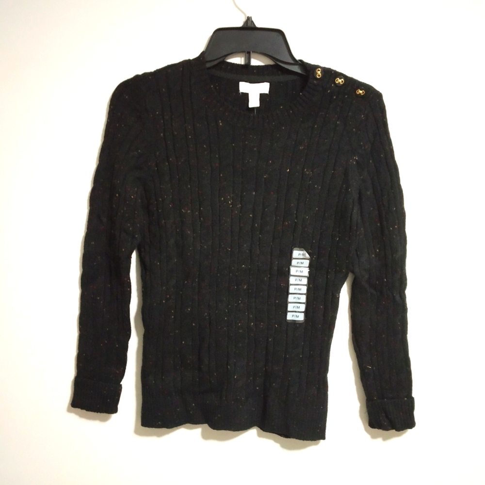 Charter club women deep black sweater